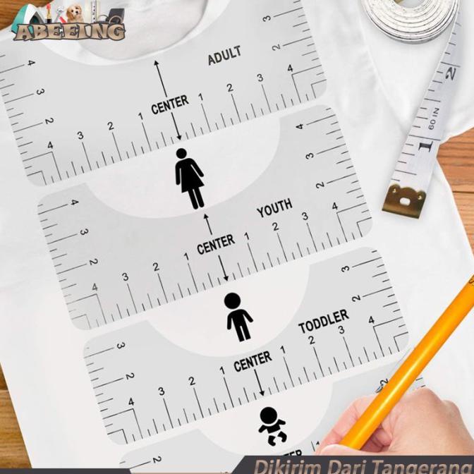 

+++++] Isi 4 Penggaris Ziegel Penguasa Panduan T-Shirt Ruler Untuk Sablon