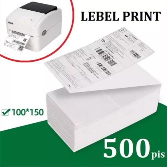 

Terlaris Kertas Resi Label Thermal Barcode A6 - 100X150Mm Lipat / Buku 500 Pcs
