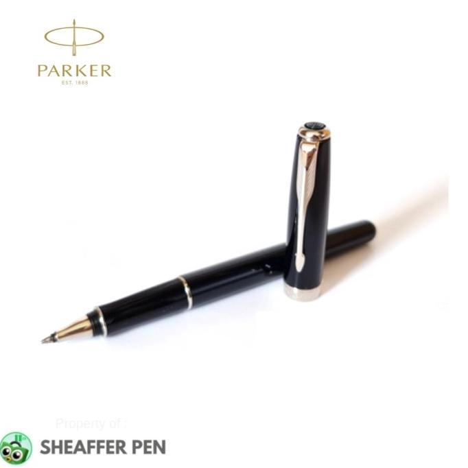 

Parker Sonnet Black Laque with Chrome Trim Rollerball ---NEW READY---