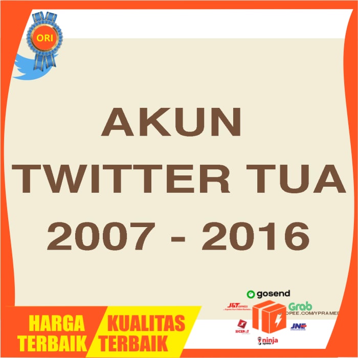 GFID BERGARANSI AKUN TWITTER TUA TAHUN 2007 - 2016 MURAH PROSES CEPAT