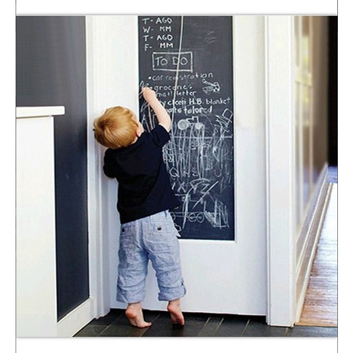 

Terlaris Chalk Sticker Black Board Papan Tulis Hitam Kapur 200 X 45 Cm