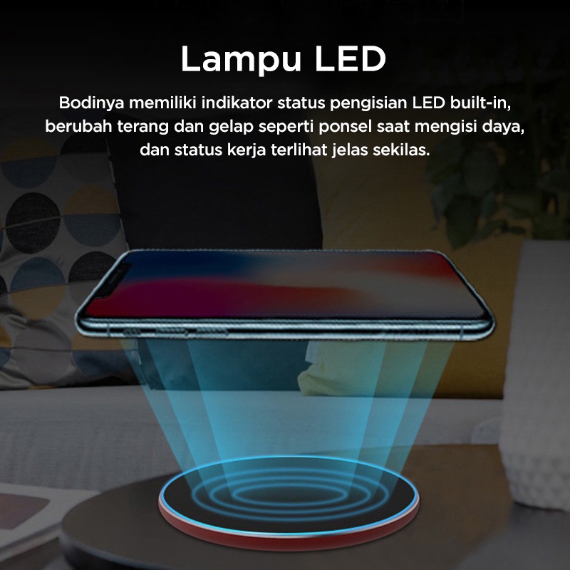 Holiven W10 Wireless Fast Charger (Tanpa Kotak)