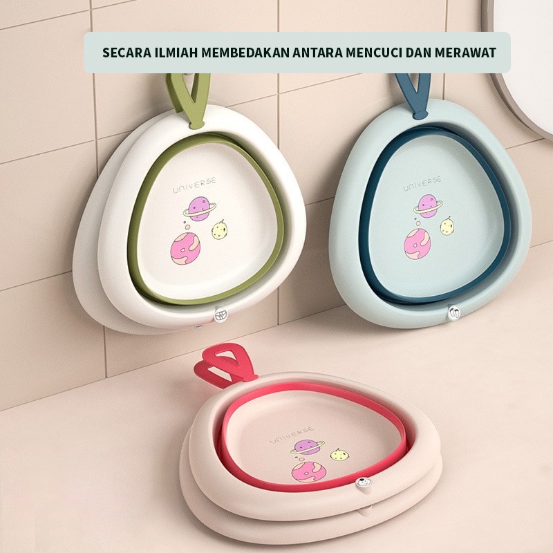 Holiven Wash Basin Baby Portable Baskom Lipat Portabel Multifungsi Atau Baskom Lipat Anak Serbaguna