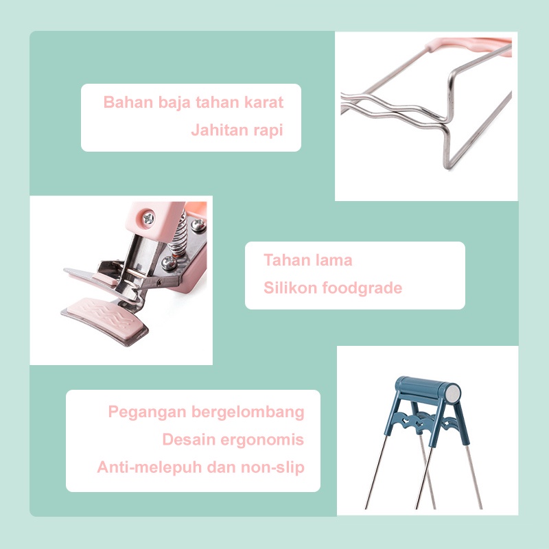 Holiven Jepitan mangkuk dapur stainless steel multifungsi