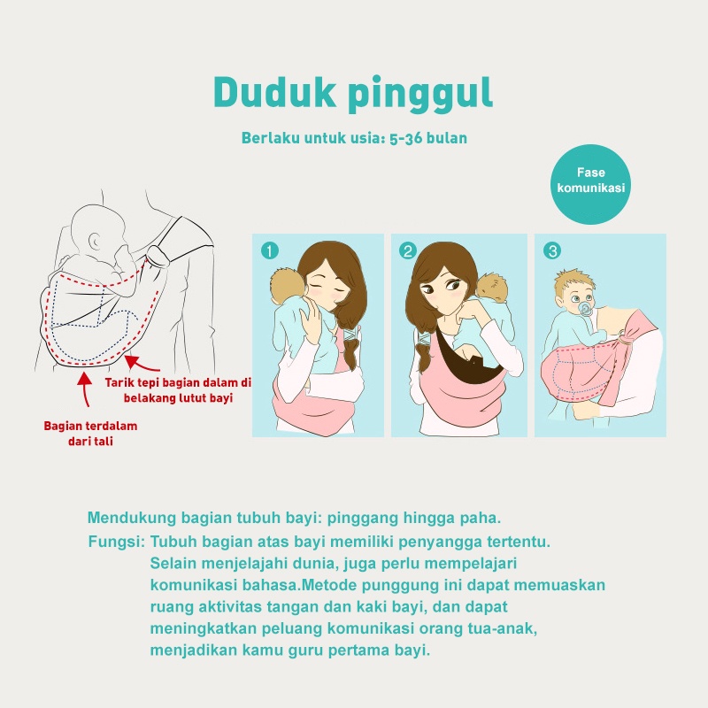 Holiven Gendongan Bayi Kain Selempang Sederhana