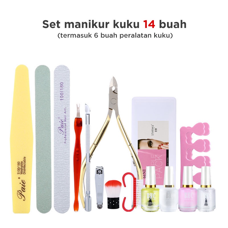 Holiven Set alat meni pedi 14pcs