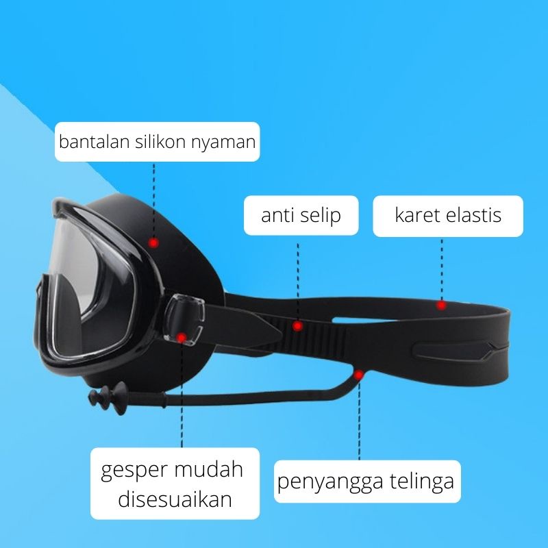 Holiven Kacamata Renang Selam Scuba Diving Snorkeling
