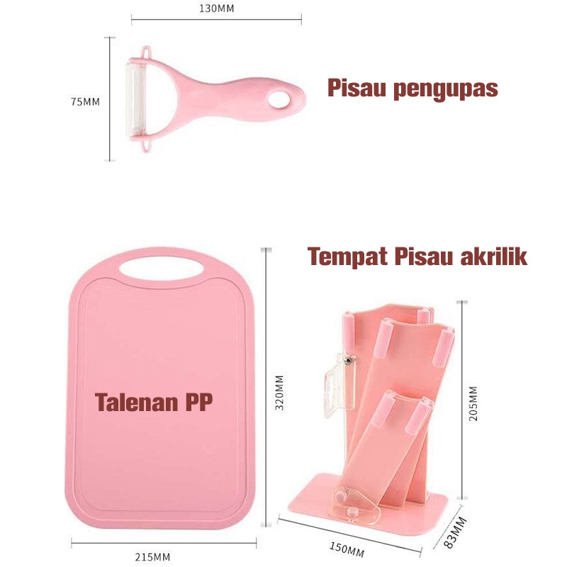 Holiven Set Pisau Jerami Multifungsi 7pcs