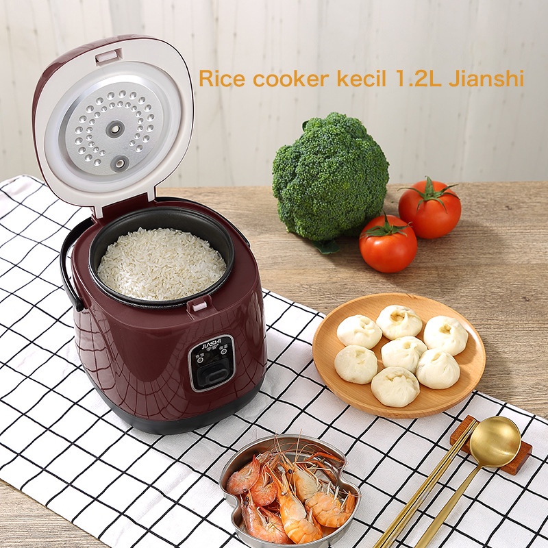 Holiven Rice Cooker Penanak Nasi Mini 1 Liter Untuk 2-5 Orang 4 Mangkuk Nasi