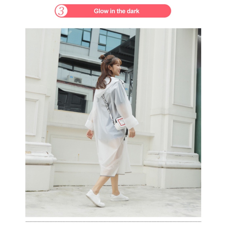 Holiven JAS HUJAN TRANSPARANT PANJANG OUTDOOR MODEL KOREA