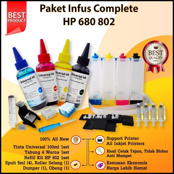 Tinta Tool Kit Cartridge 680 682 Infus Printer HP 2135 2336 2337 2335