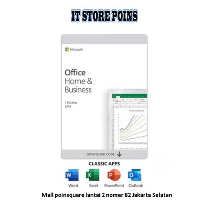 MICROSOFT OFFICE HOME & BUSINESS FOR 1 PC/MAC 2019