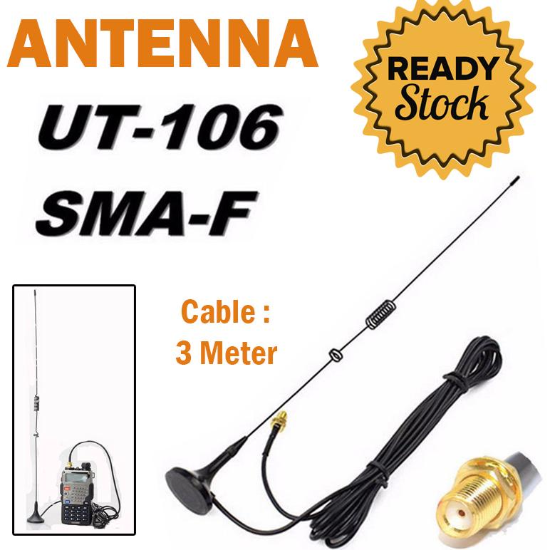 7.7 Antenna Walkie Talkie Ut-106Uv Sma-F For Baofeng Antena Penguat Penerima Sinyal Ht