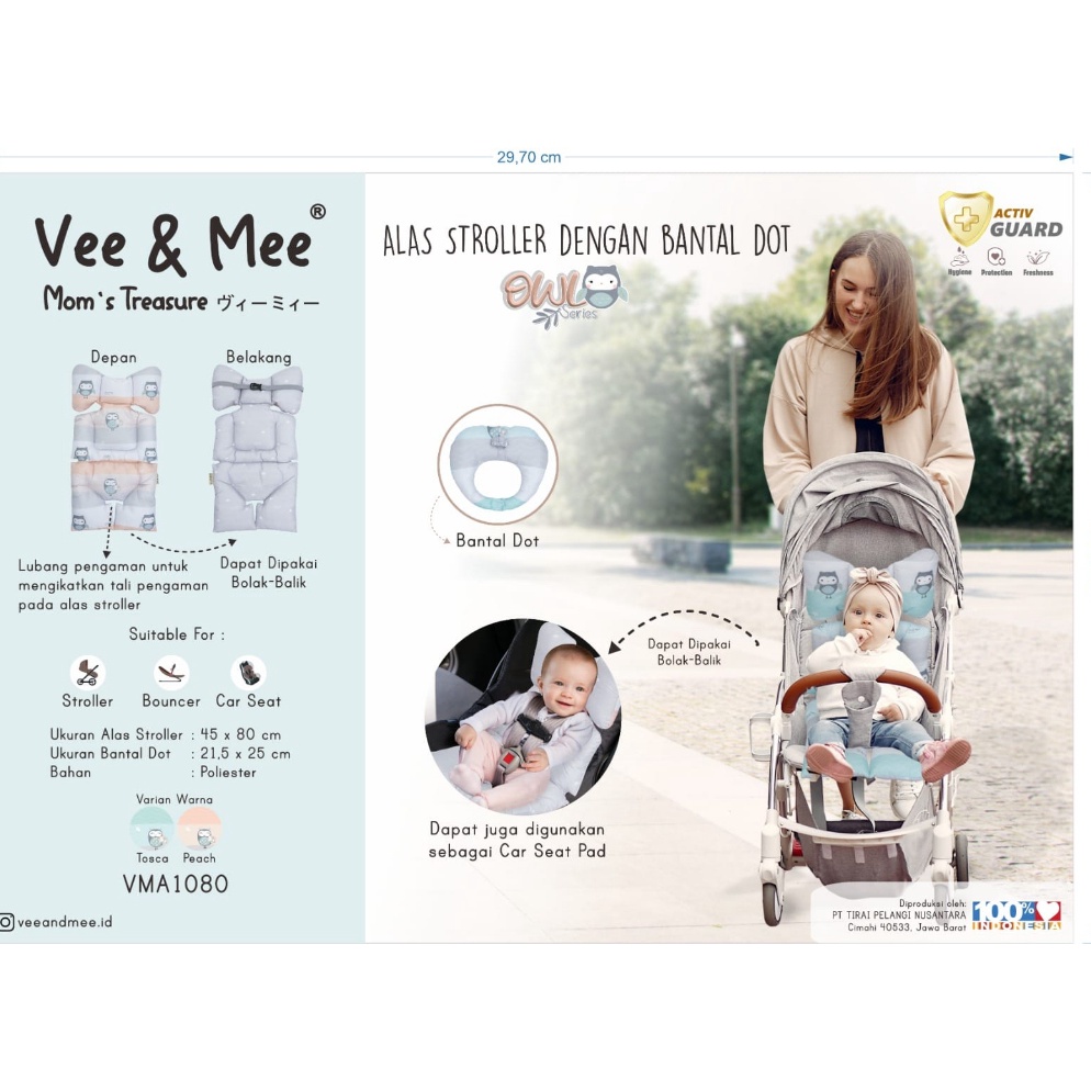 READY Aneka Alas Stroler VeeMee Owl Circus Donkey Astronot Racoon Squirel Omiland Panda Sloth Alpaca