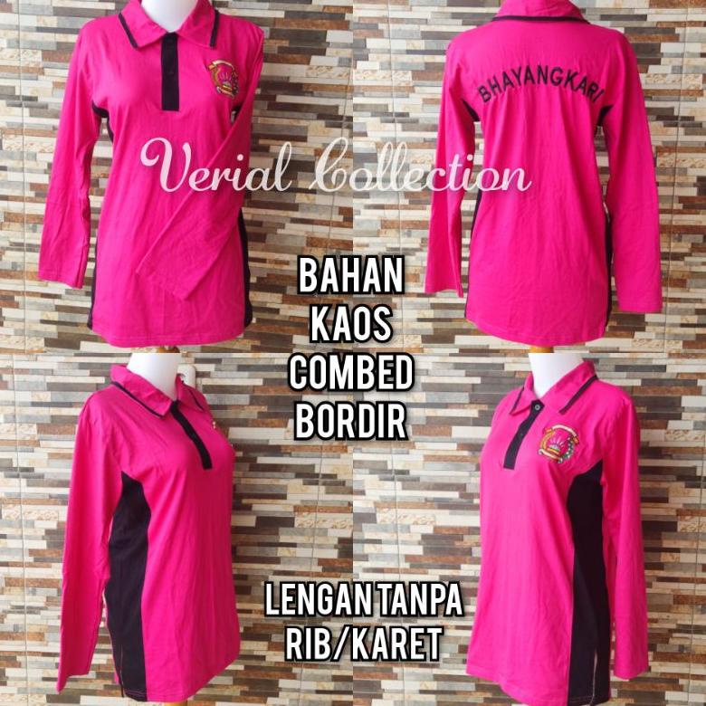 Terbaik Kaos Olahraga Bhayangkari Nusantara Katun Bordir