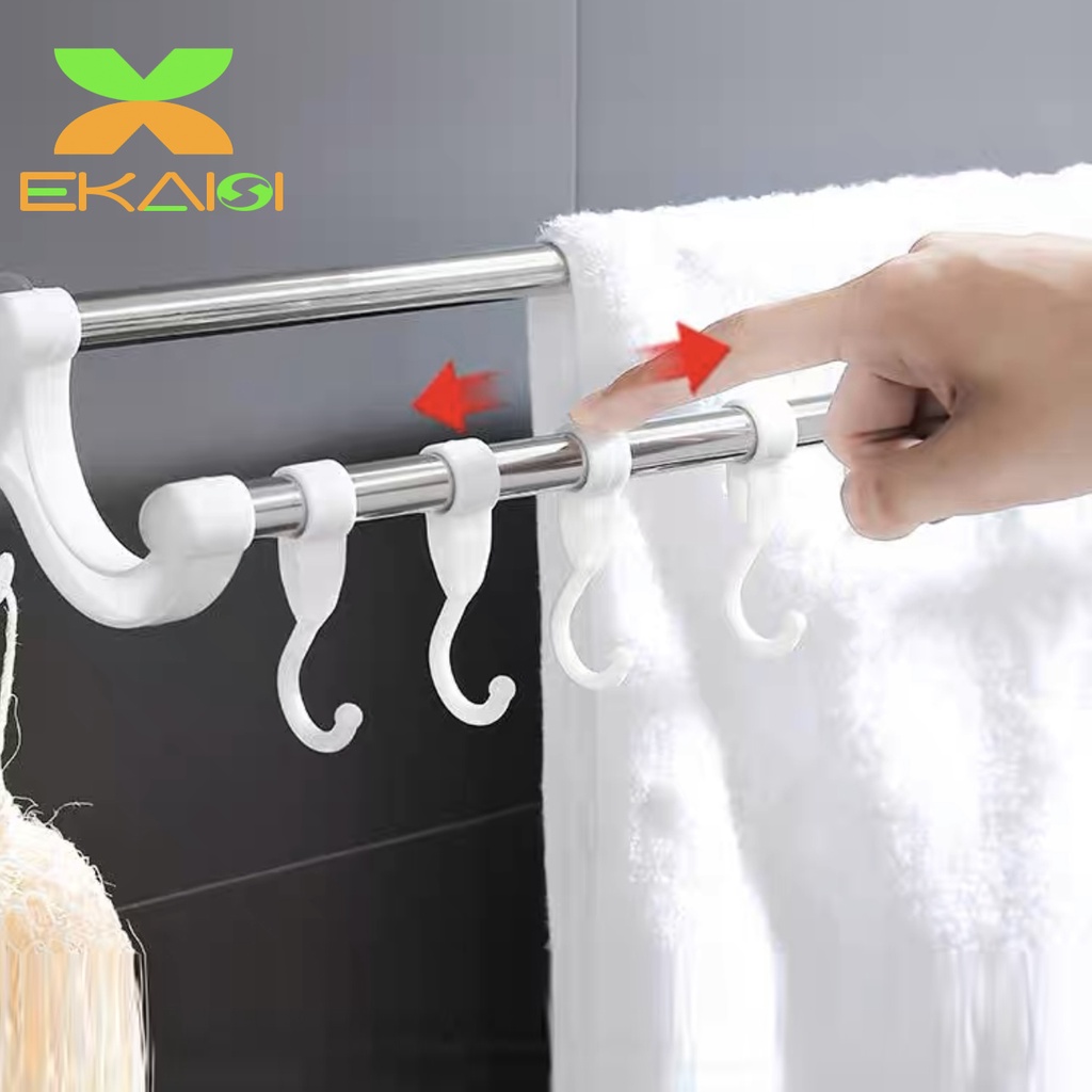 Ekaisi 2 set ekaisi gantungan handuk tanpa paku hanger handuk