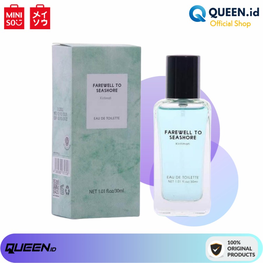 Parfum Miniso Farewell Seashore Kiritimati Perfume 30ml Wanita EDT murah E5L3 pengharum premium High