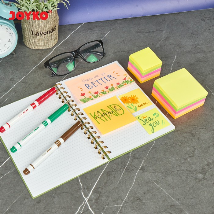 

Memo Stick Kertas Memo Tempel Sticky Note Joyko Mms-1 ~15 5 Warna