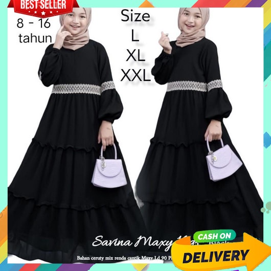 Gamis Muslim Anak Perempuan Terbaru 2023 Umur 12 Tahun 7 1 Cewek 2 Baju Syari Set Khimar Hijab Bayi 