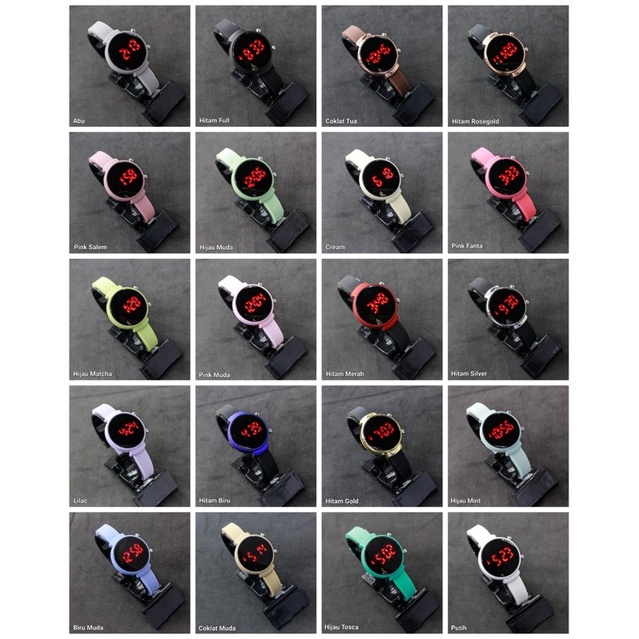 HK JAM TANGAN LED MONOL ( FREE GIFT )