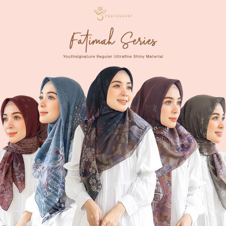SPECIAL PRICE Youthscarf - ( FATIMAH SERIES) - Hijab printing - Hijab segiempat voal - Voal Ultrafin