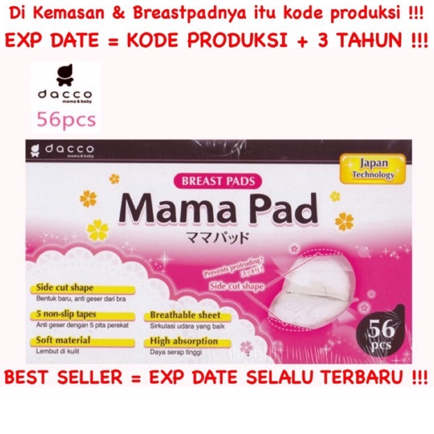 9.9 Flash Sale Mamapad Breastpad isi 56 / 24 pcs 3D Side Cut Shape Dacco / Mama Pad Breast Pad Premi