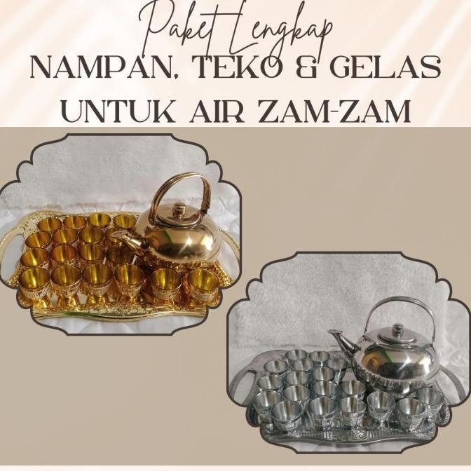 ```````] TEKO, GELAS DAN NAMPAN UNTUK AIR ZAM ZAM HAJI UMROH