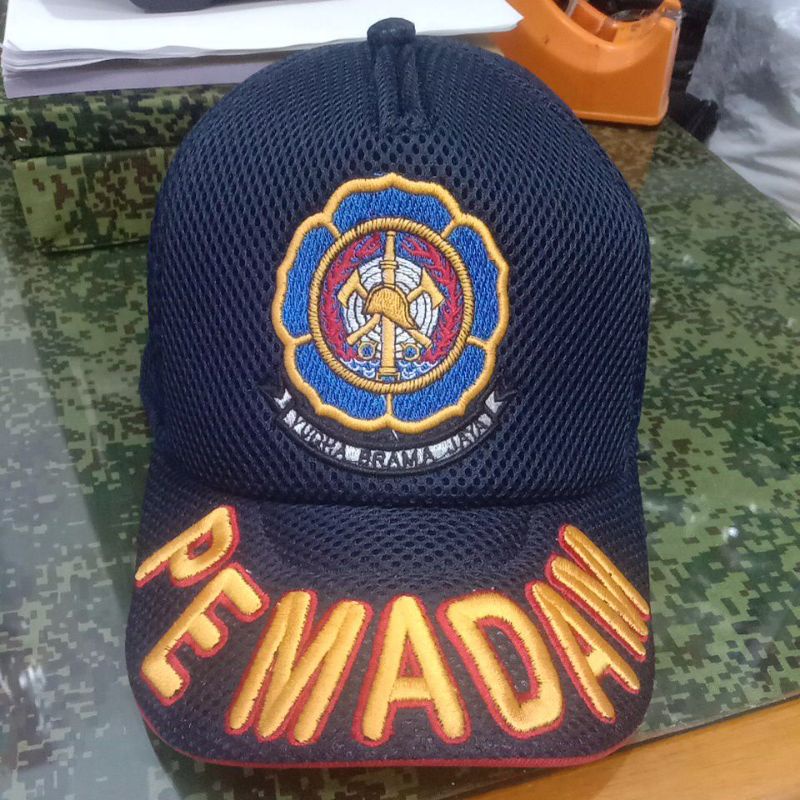 topi pemadam/damkar bordir timbul