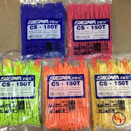 

best produk] Kabel Ties / Cable Tie Sigma 150 T Warna Biru Pink Hijau Orange Kuning