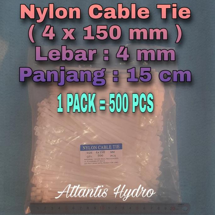 

Kualitas terbaik] Kabel Tis 15cm / Kabel Ties / Nylon Cable Tie 4x150 mm 1PACK MURAH !!!