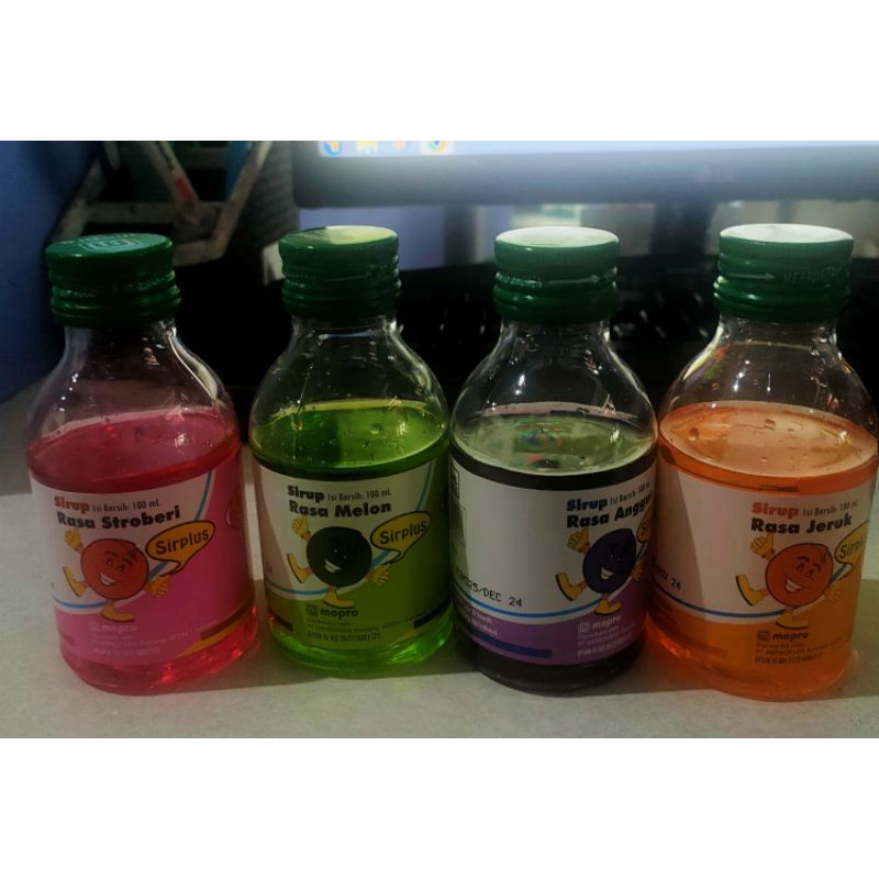 

sirplus sirup rasa melon/ strawberry/ anggur/ jeruk/ pemanis obat