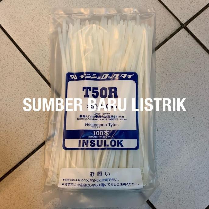 

<<<<<] Kabel Ties Insulok HellermannTyton T50R 20CM Isi 100pcs Putih & Hitam