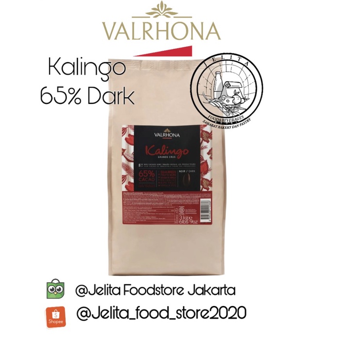 

Valrhona Kalingo 65% Dark Chocolate 3kg - coklat hitam
