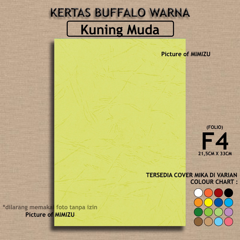 

Kertas Buffalo F4 warna Kuning Muda Cover JILID SAMPUL Kertas Kambing