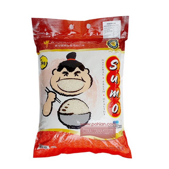 

Miliki.. Beras Sumo kemasan Merah Premium 5 kg Pulen 0G7