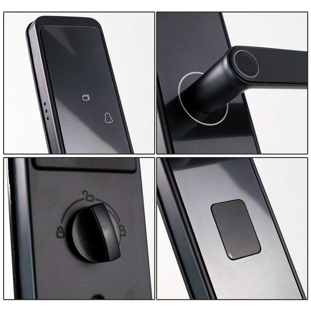 Gs8 Smart Door Lock Password Fingerprint Card - XR25 - Black Or-i