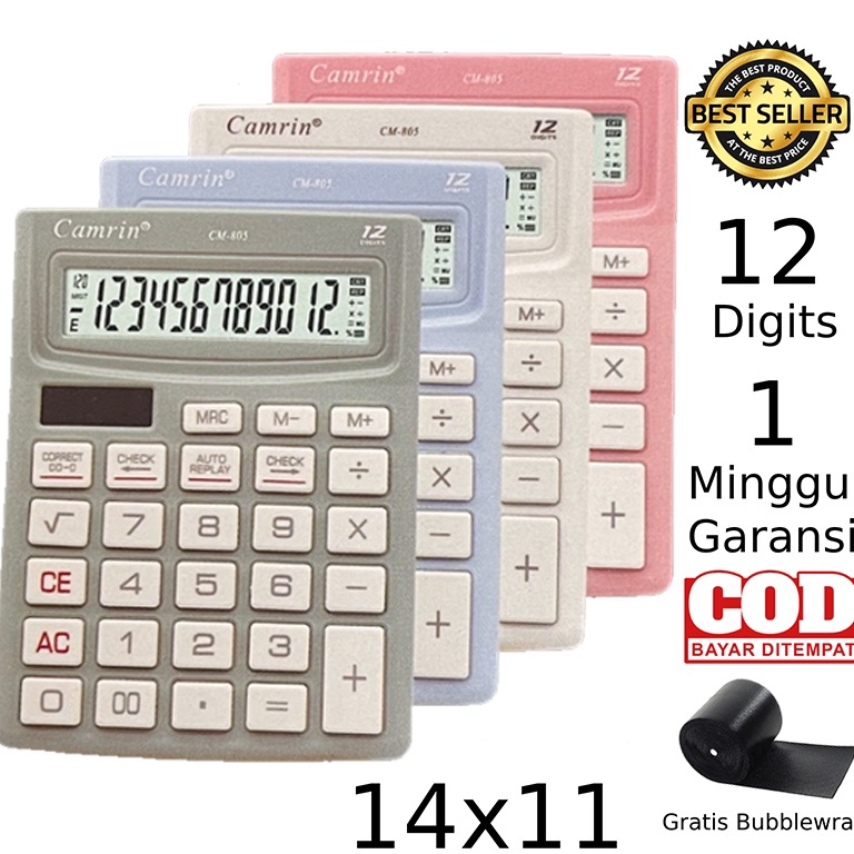 

Miliki Juga Kalkulator Warna CM-805 12 Digit - Calculator Check Dual 2 Power 54
