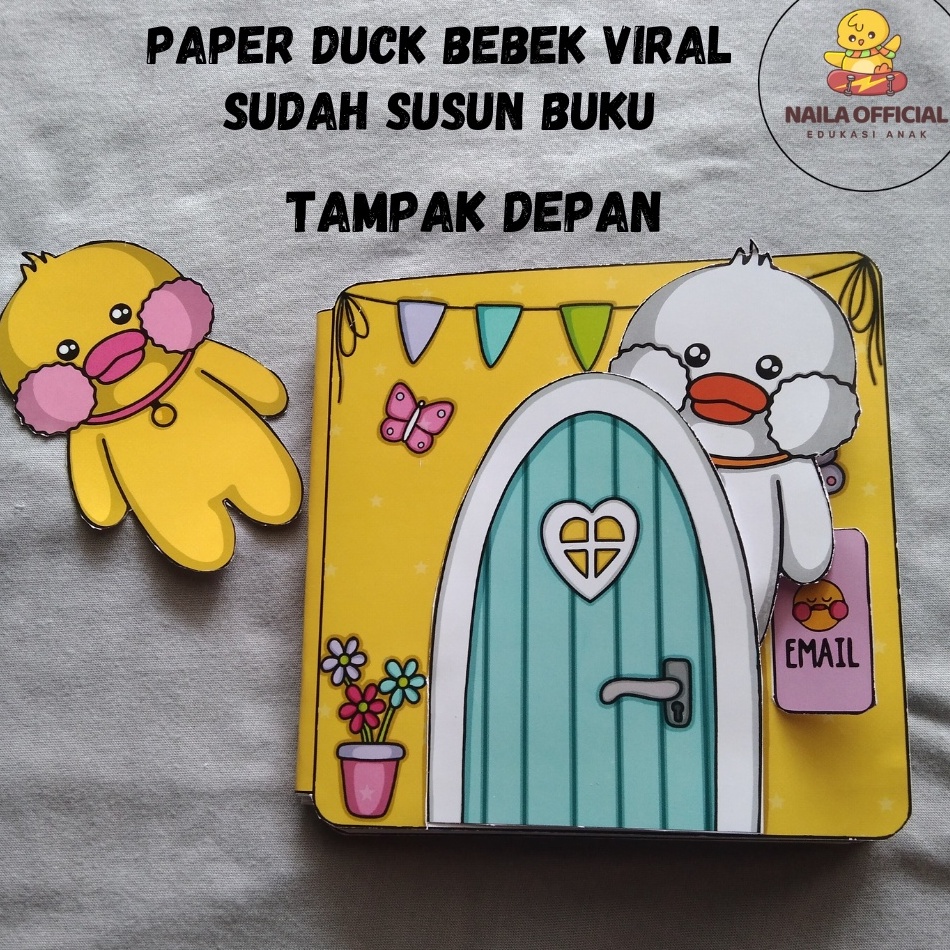 Bebek Viral Mainan Edukasi Paper Duck Busy Book Buku Aktifitas Anak Anak Mudah Disusun Bahan kertas 