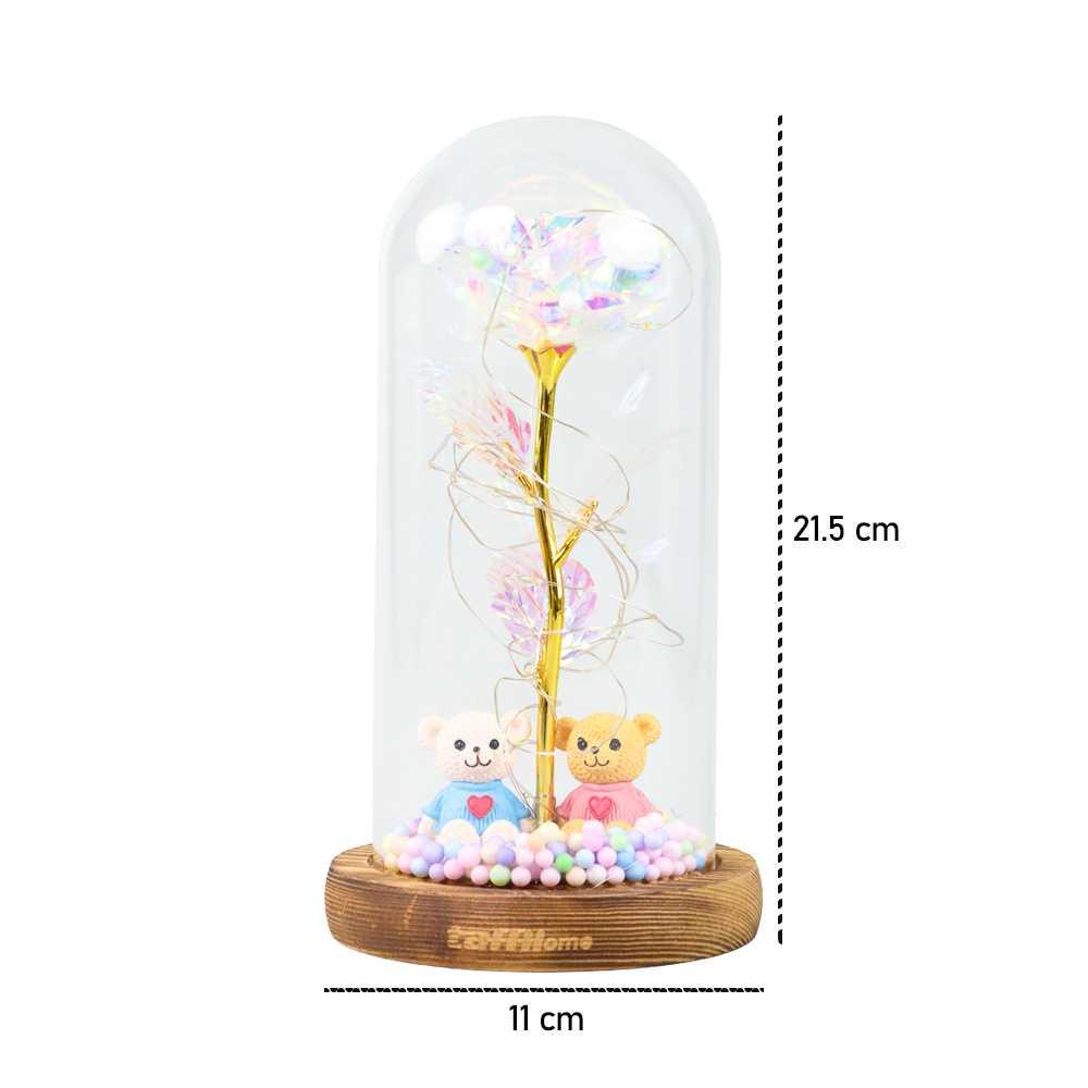 TaffHOME Lampu Meja Hias LED Mawar Beauty &amp; The Beast Bubble Colorful - RG-014