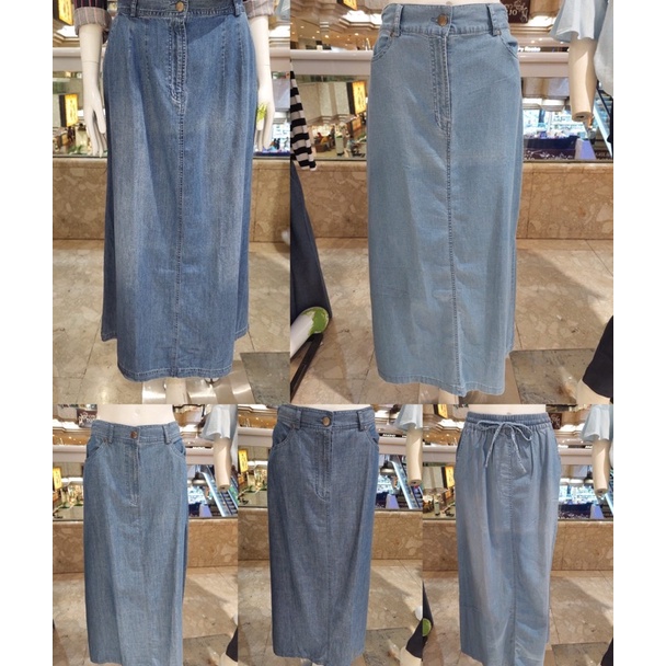 Grosir SALE ROK JEANS DENIM WANITA GEELA (S-XXXL) IG0