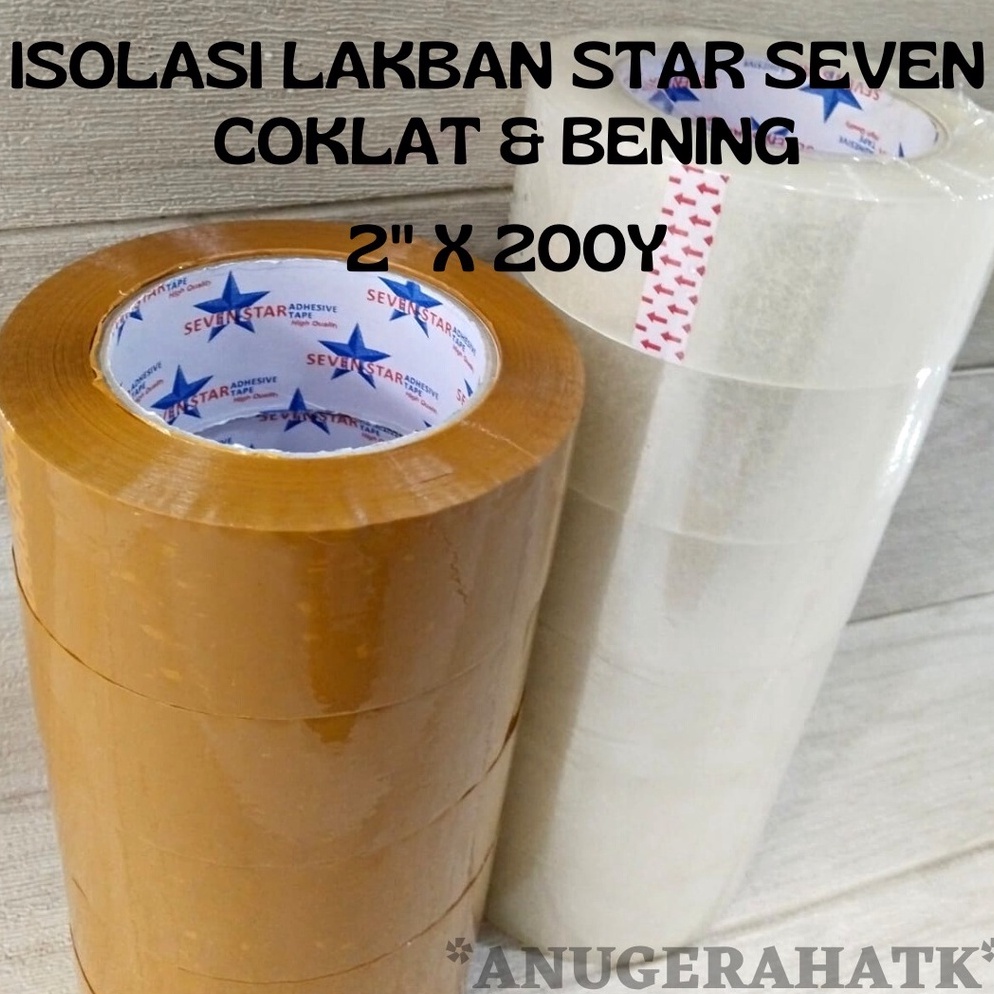 

Top Murah Lakban Isolasi Jumbo Bening / Coklat 2"x 200 yard (Jamin Rekat & Tebal) Real