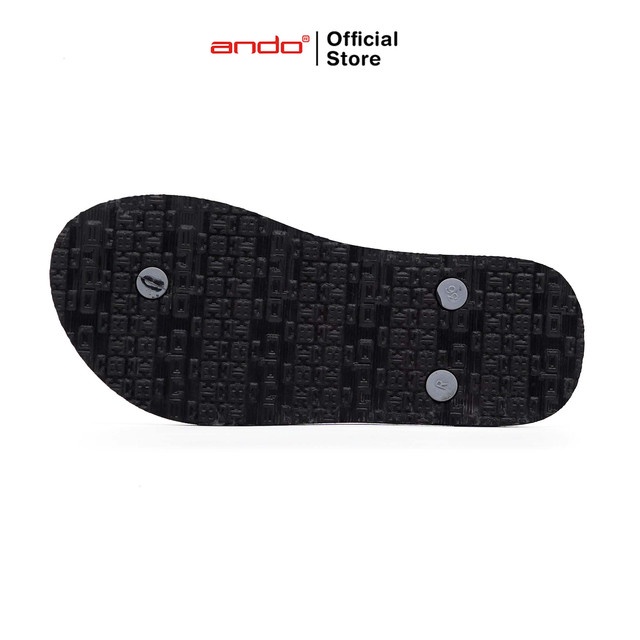 Ando Official Sandal Jepit Difice Remaja - Hitam/Abu-Abu