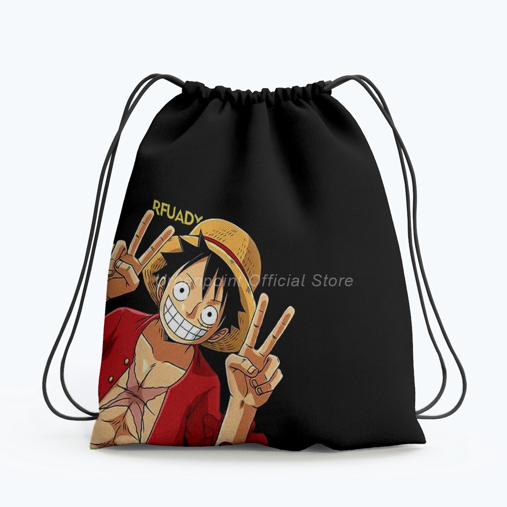 Tas Serut Anime Gymsack One Piece Monkey D Luffy / Tas Sekolah Multifungsi