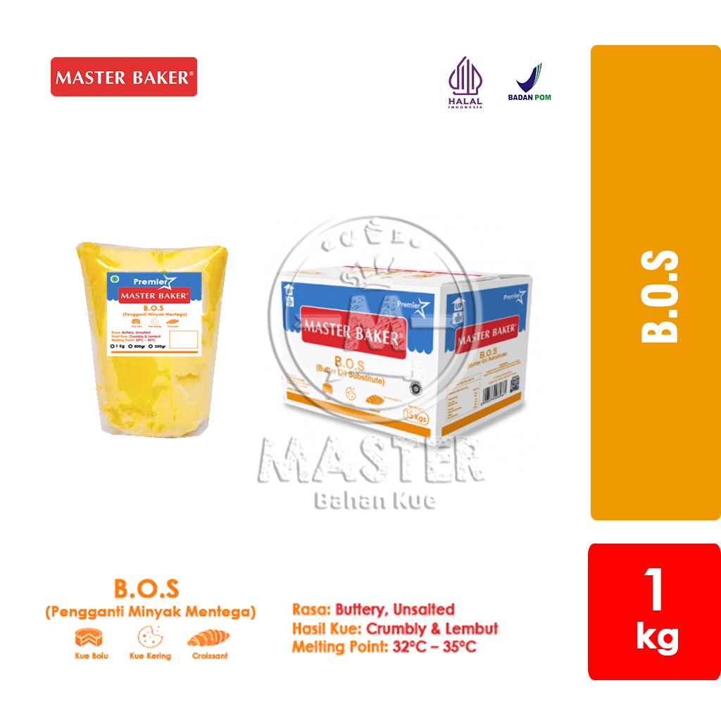 

Butter Oil Substitute BOS Premier Master Baker / Pengganti Minyak Mentega [1 Kg]