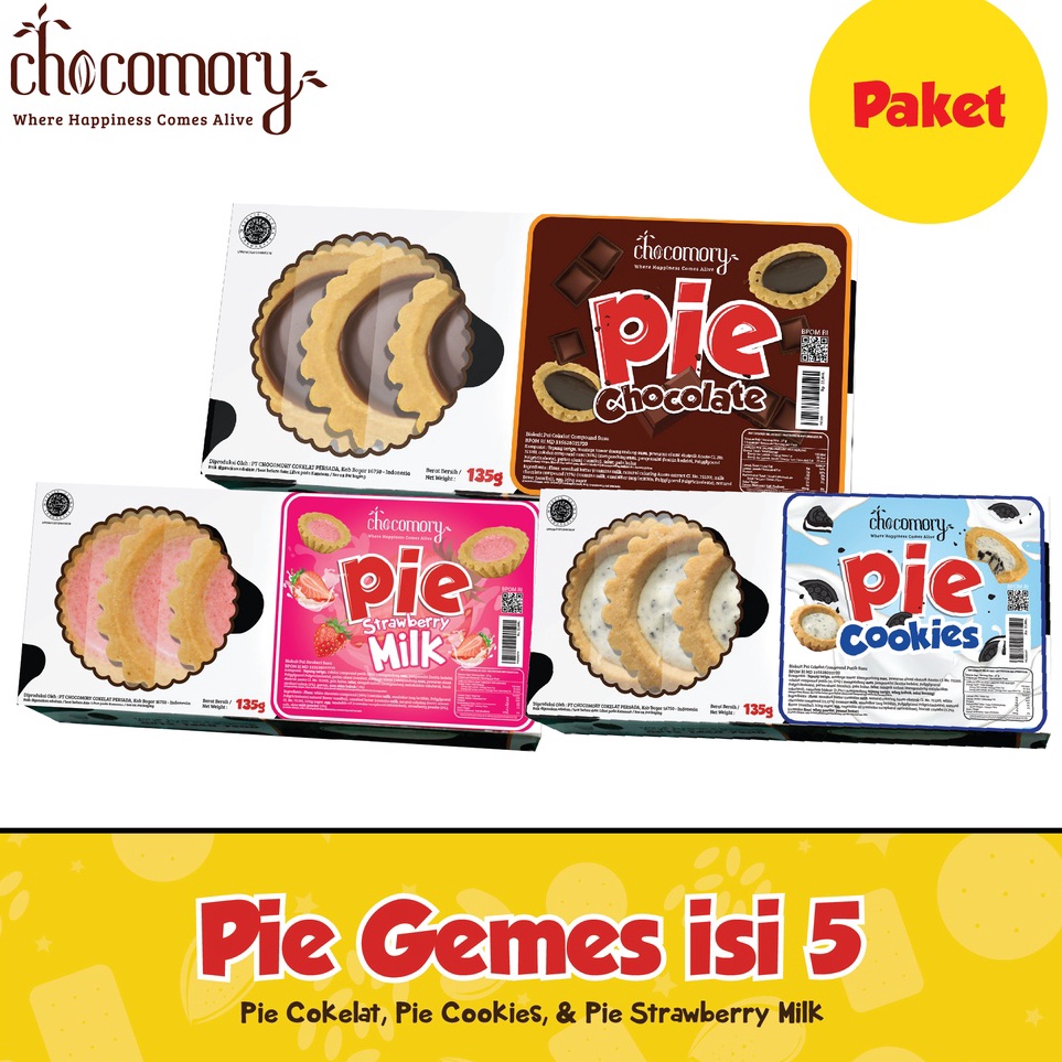 

✼Terbaru❈➽ JJRI0 Bundling Pie Isi 5 - Coklat, Cookies n Cream, Strawberry Milk 048 Best Seller