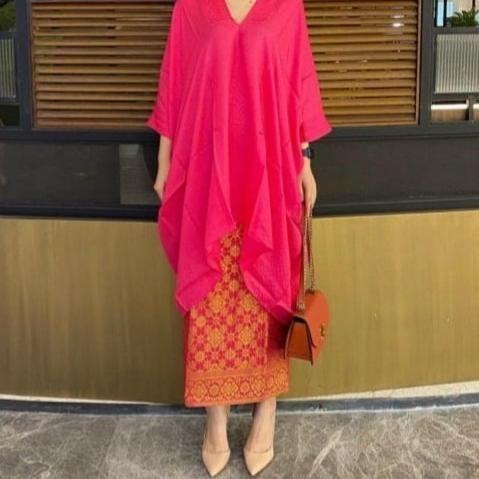 Blouse Kaftan Tunik Aruna Viscose Semi Sutra (Hanya Atasan)