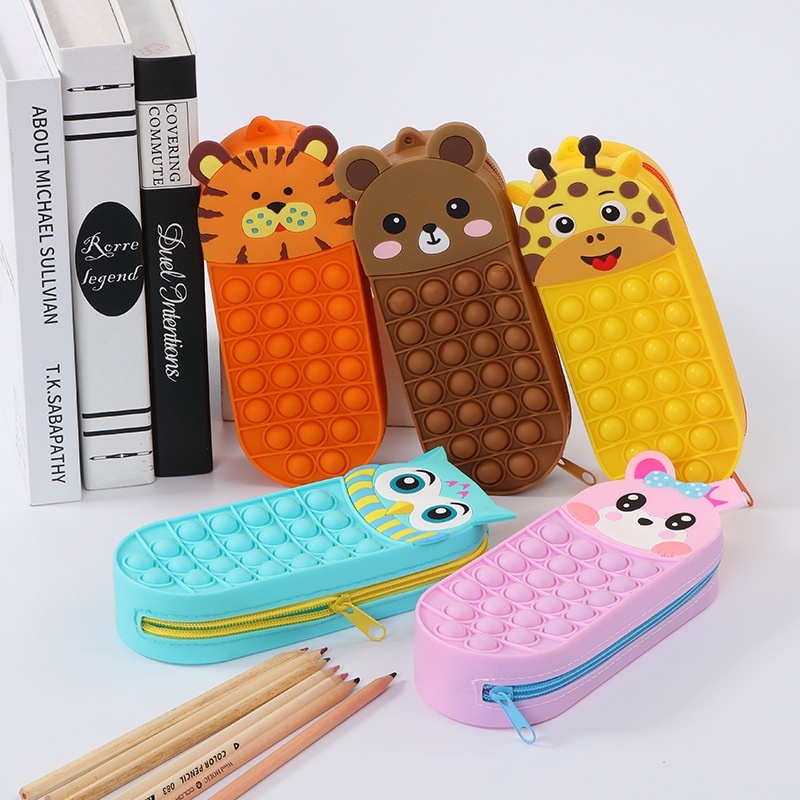 

TEMPAT PENSIL ANAK POP IT KOTAK PENSIL POP IT KARAKTER/CASE POP IT UNICORN DINOSAUR BEAR TIGER