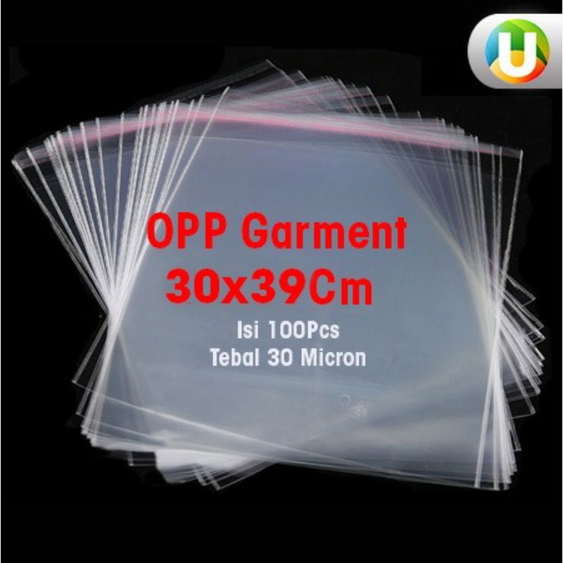 

[ISI 100PCS] PLASTIK OPP 30X39+3CM(LEM) PEREKAT BENING PAKAIAN HEM BAJU KAOS JAKET SOUVENIR SEAL LEM