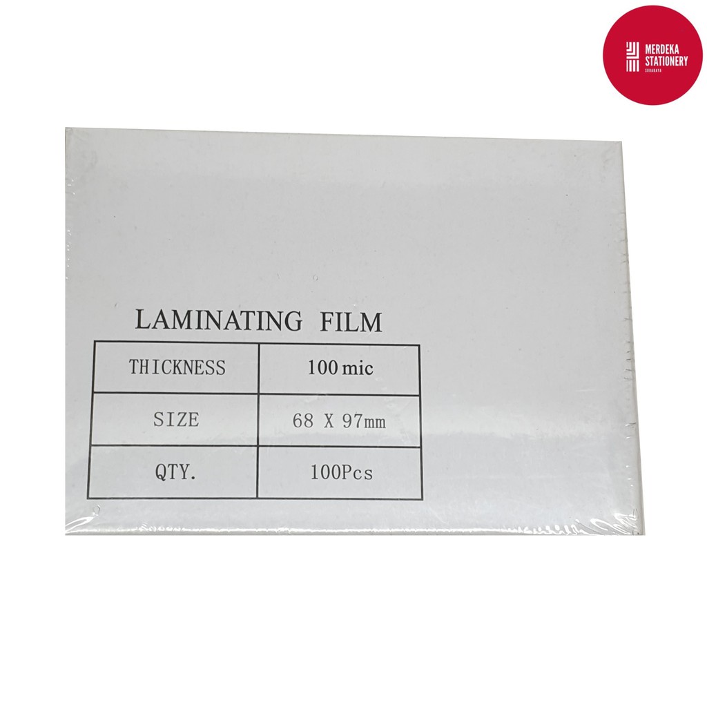 

MIKA LAMINATING FILM KTP/KARTU NAMA SAKURAI-MIKA UNTUK LAMINATIN UKRN:68,5X97MM 100 MICRON (100 LBR)