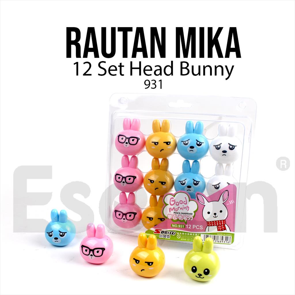 

12PCS RAUTAN MIKA BUNNY KELINCI 931 / 1PACK SERUTAN FANCY